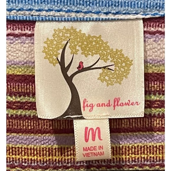 FIG AND FLOWER Multicolor Striped Sleeveless Blouse - Picture 2 of 3